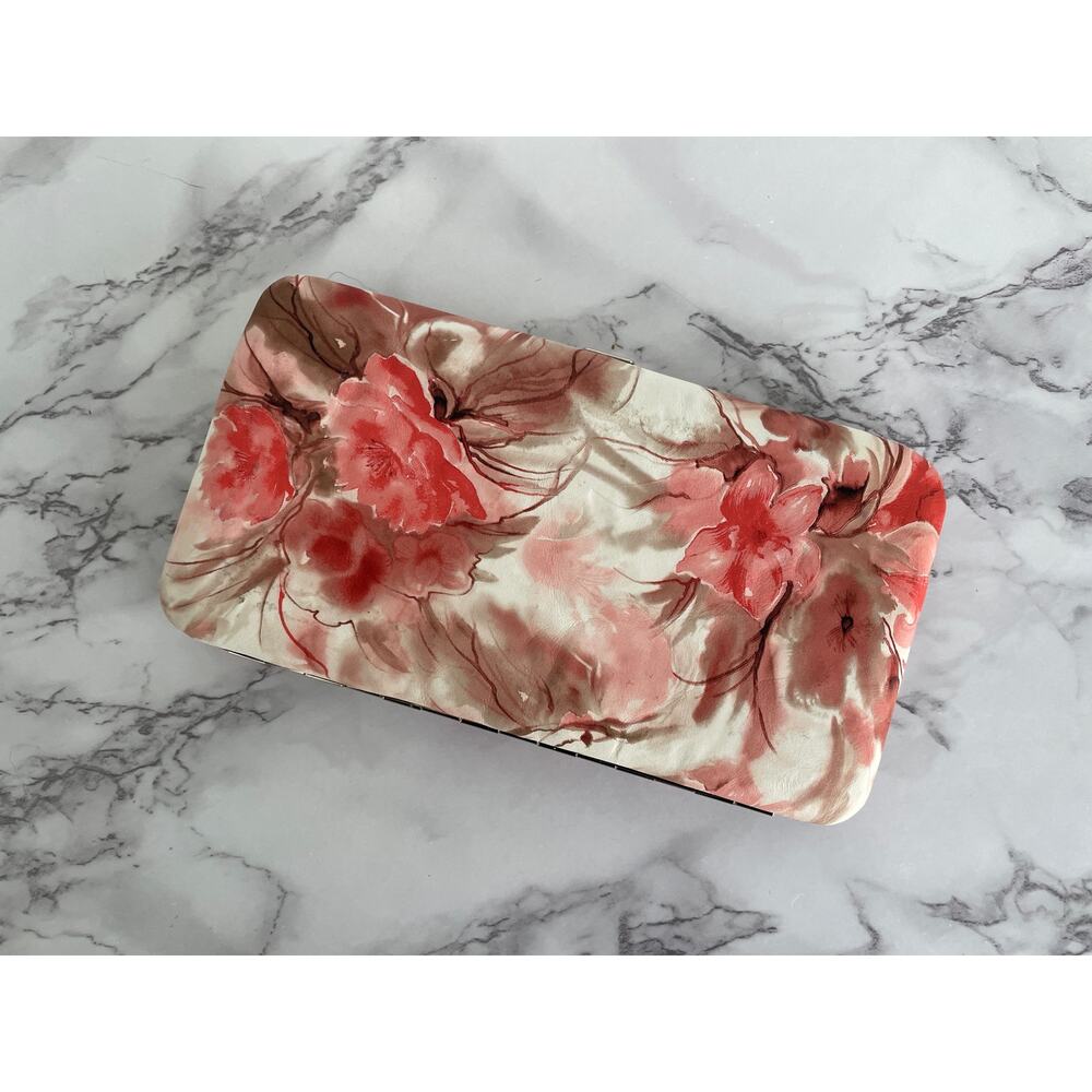 Aldo Floral Watercolor Snap Wallet with Silver Hardware 🌸